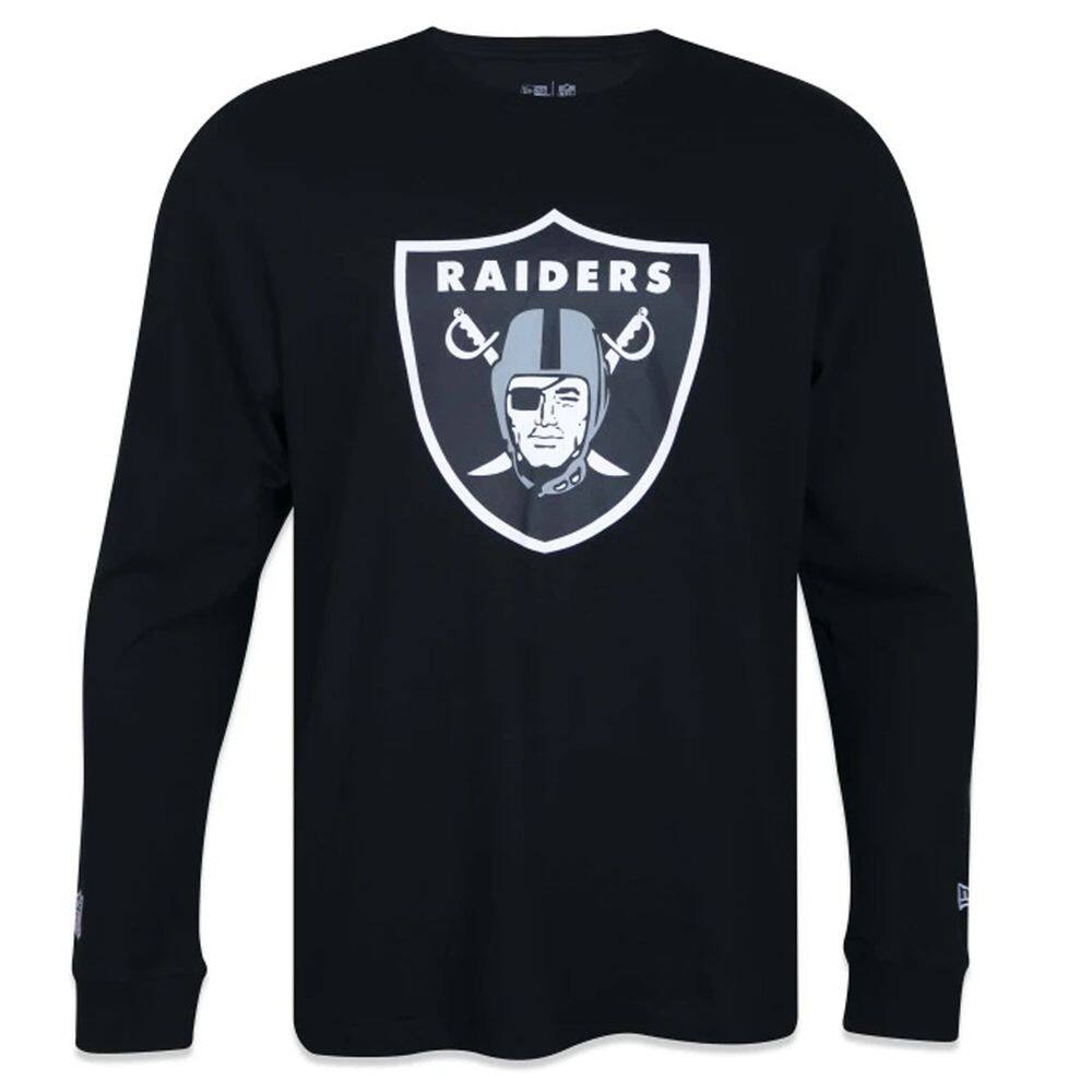 Camiseta Manga Longa New Era Masculina Nfl Las Vegas Raiders