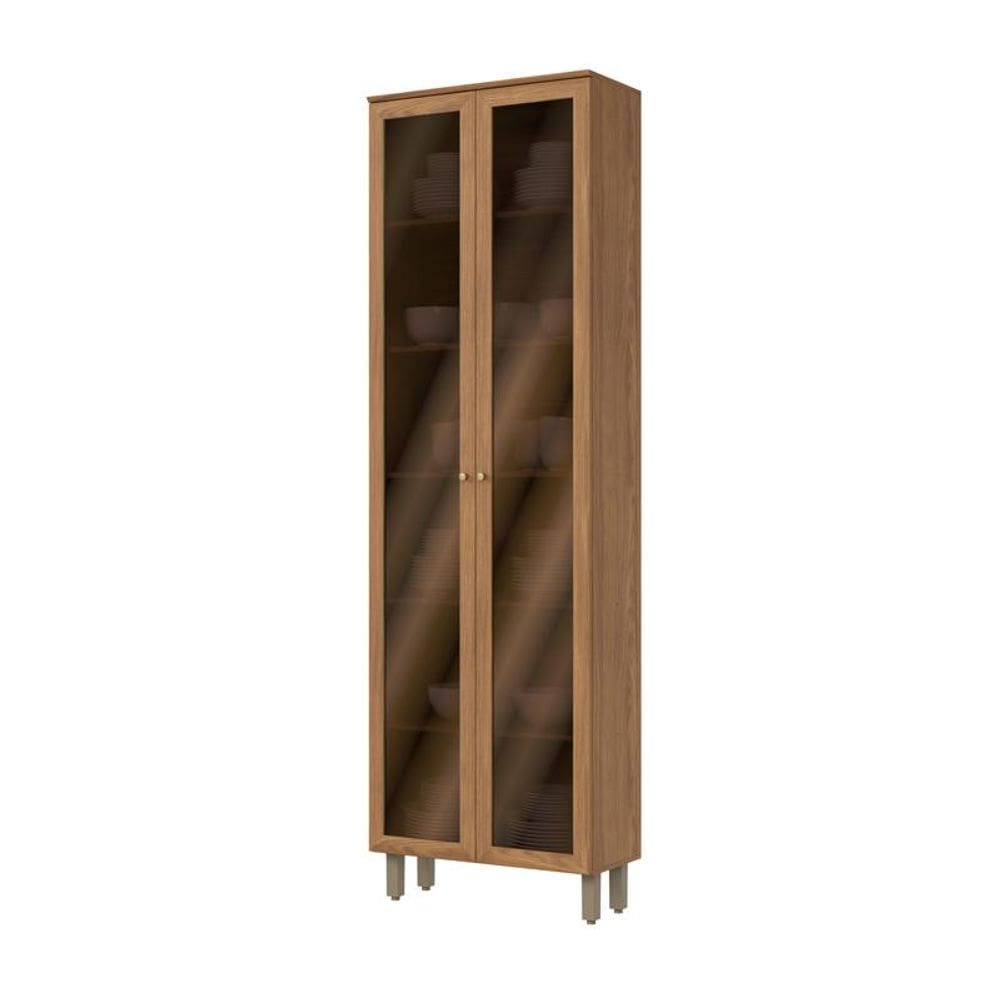 Cristaleira 2 Portas Requinte Nature - Henn