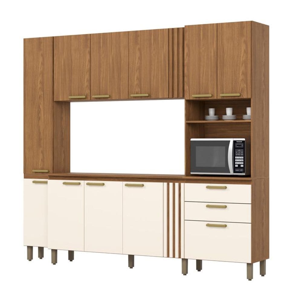 Kit Cozinha Compacta Nature/Off White - Briz