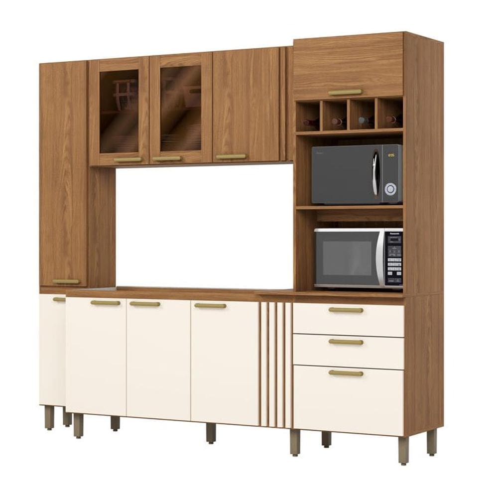 Kit Cozinha Compacta Nature/Off White - Briz