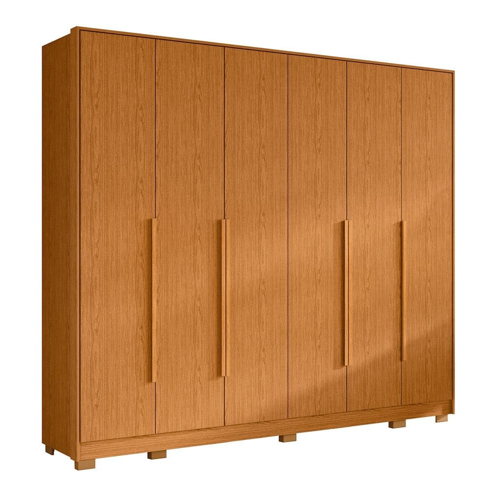 Guarda Roupa Casal 270cm 6 Portas Fascine A02 Cinamomo - Mpozenato