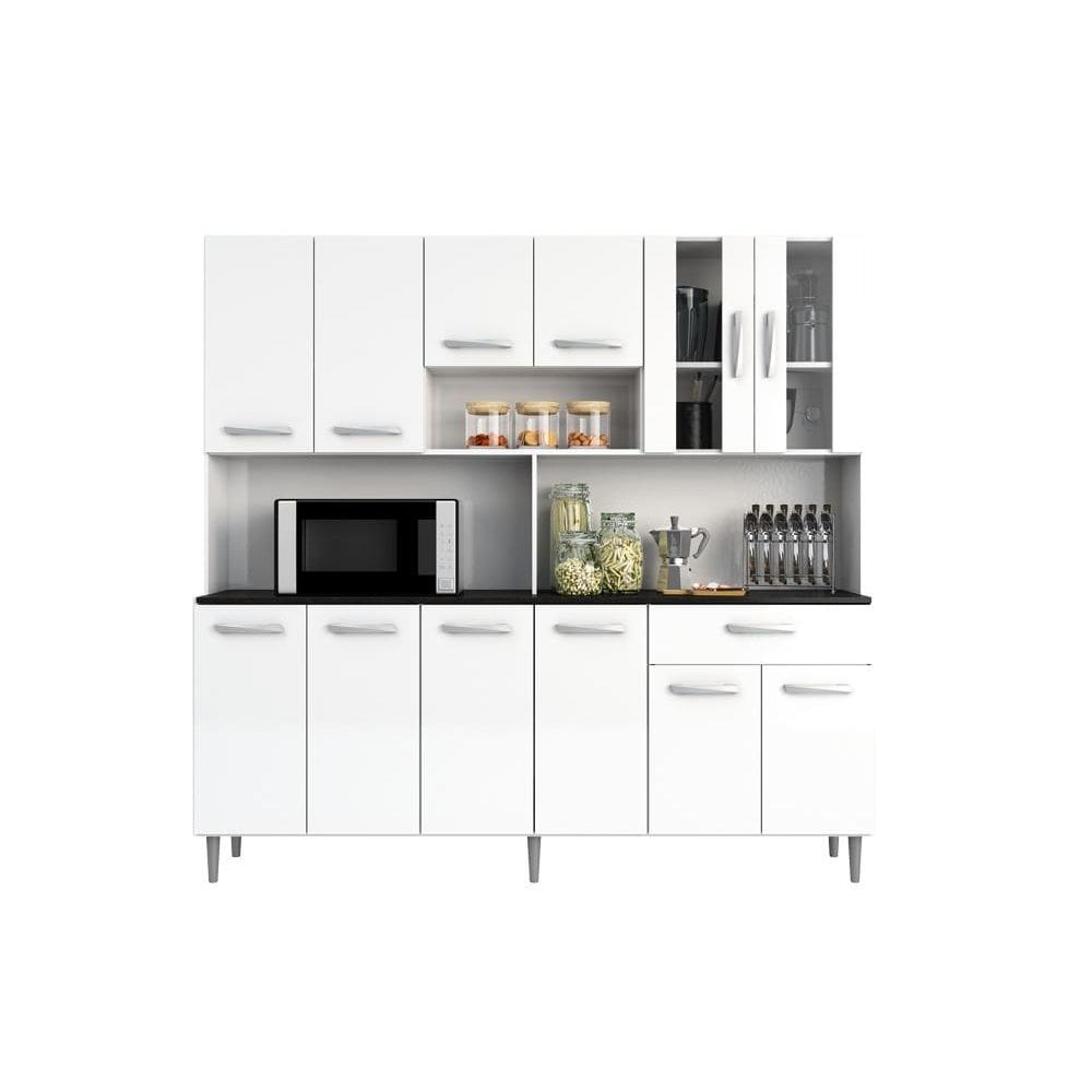Kit Cozinha 12 Portas 1 Gaveta Antonela Branco - FdECOR