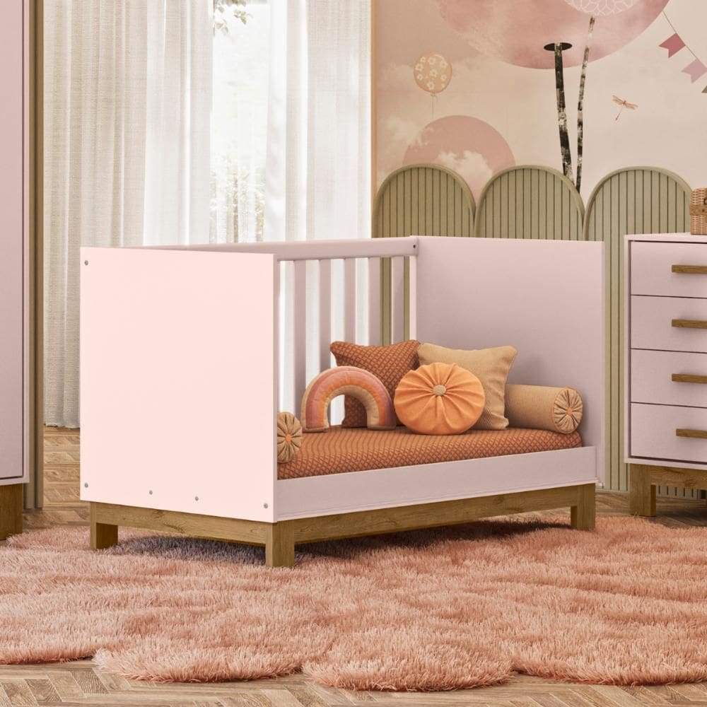 Berço Mini Cama Luar Rosa Acetinado