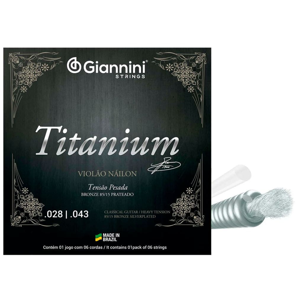 Encordoamento P/ Violão Giannini Titanium Nylon Genwta