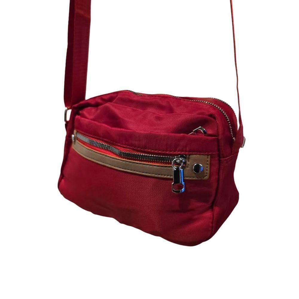 Pochete Bolsa Transversal Retangular Alça Ajustávelcor:vinho