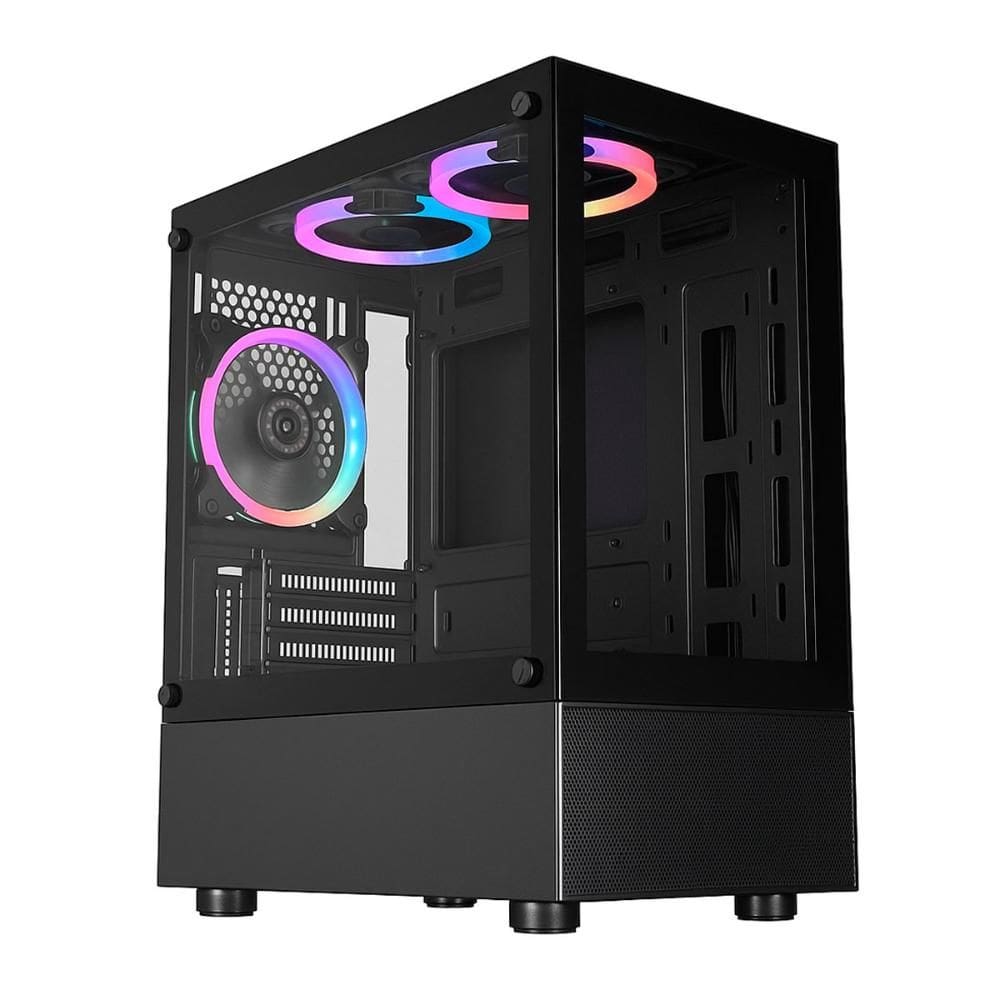 Gabinete Gamer Aquário K-Mex Medusa - Vidro Temperado - Micro ATX - Preto - CG01TWRH001CB0X