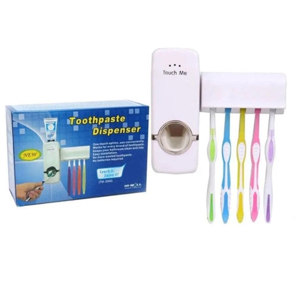 Dispensador Automático Pasta de Dente Suporte para 5 Escovas