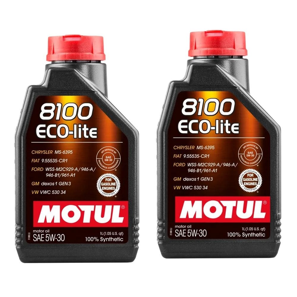KIT 2L Óleo De Motor Alta Economia Motul 8100 Ecolite 5w30 Api Sp TOYOTA HYUNDAI KIA FORD HONDA MAZDA MITSUBISHI NISSAN
