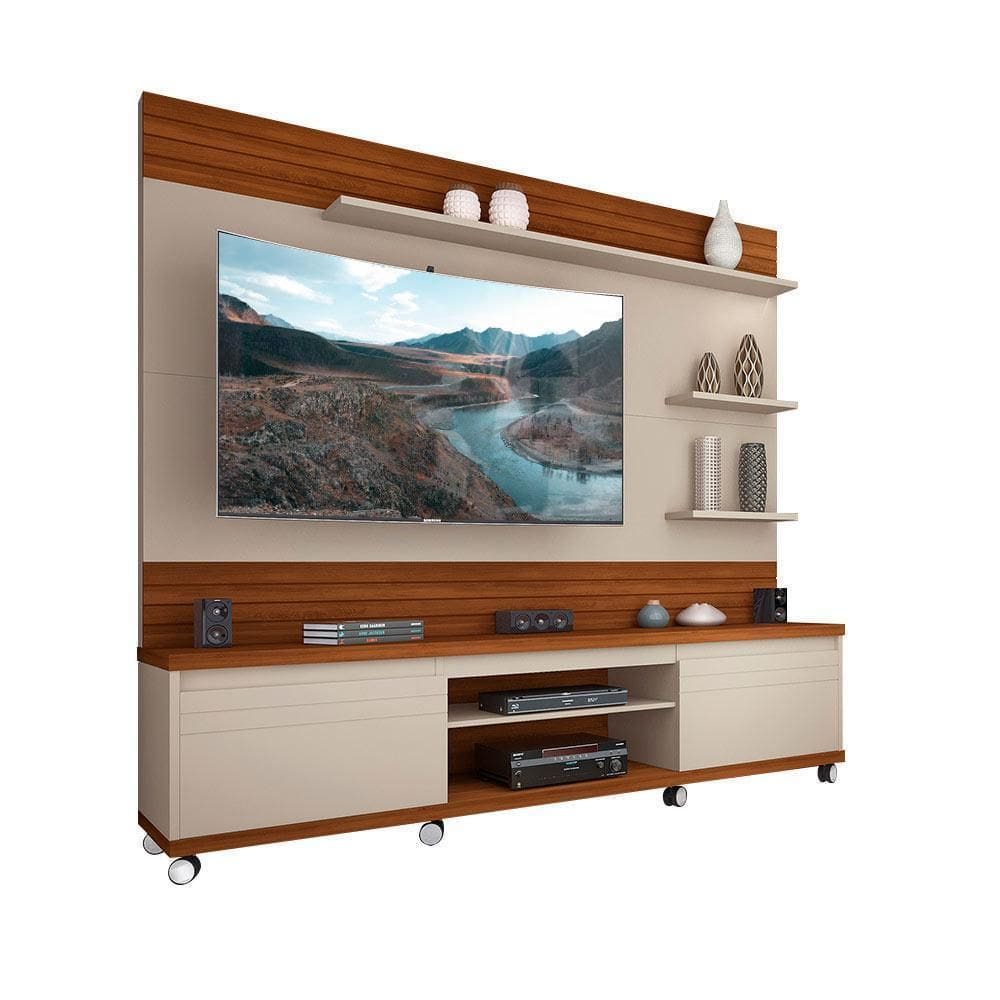 Estante Home para TV até 70 polegadas Cedro Off White/Freijó