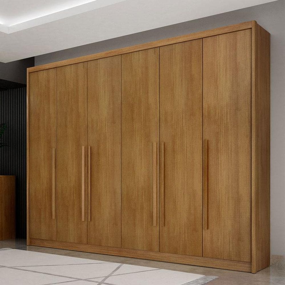 Guarda Roupa Casal Ambiente Bragança 6 Portas 6 Gavetas Cumaru 23 - Novo Horizonte