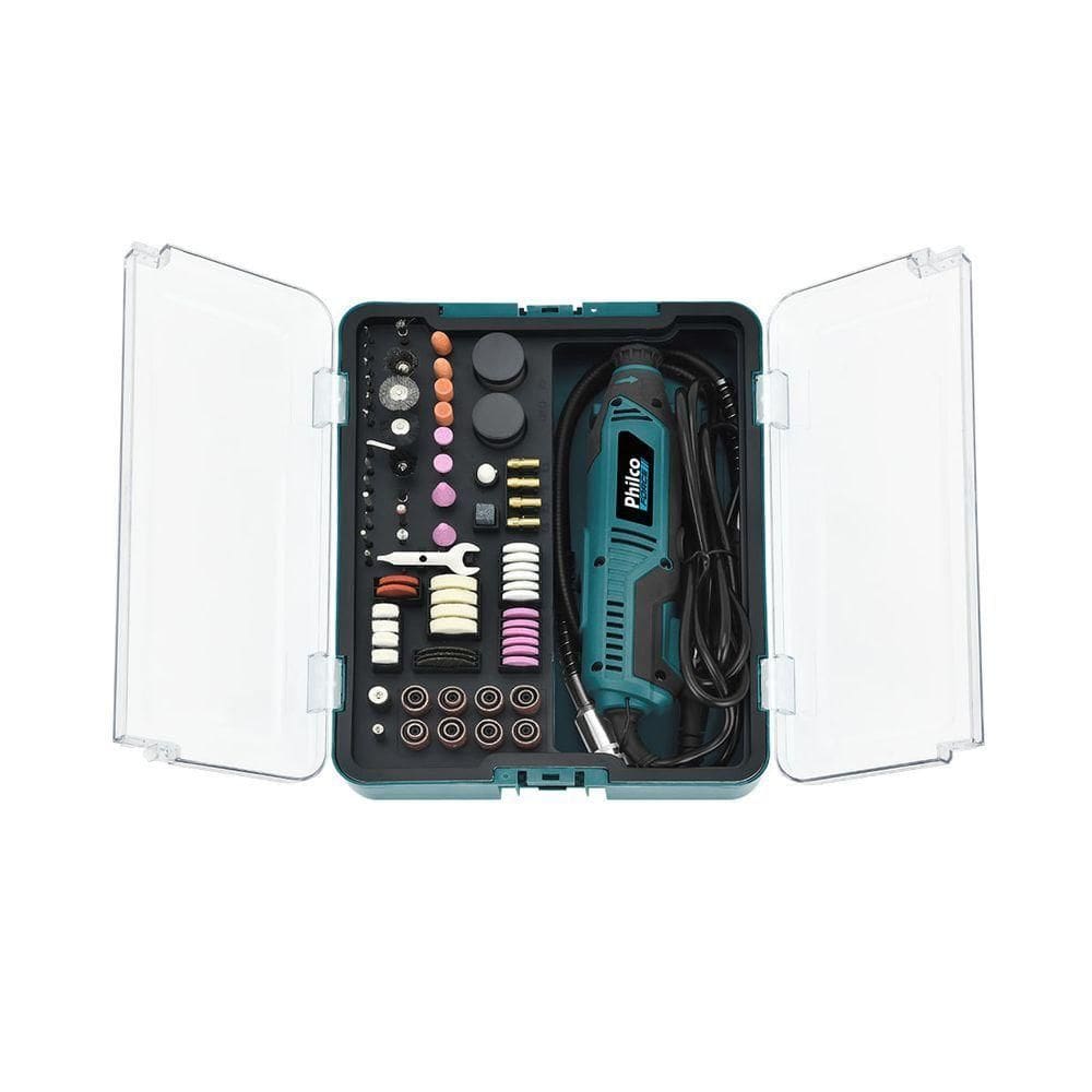 Micro Retifica Philco PRT180 120 Acessórios + Eixo Flexível 220V
