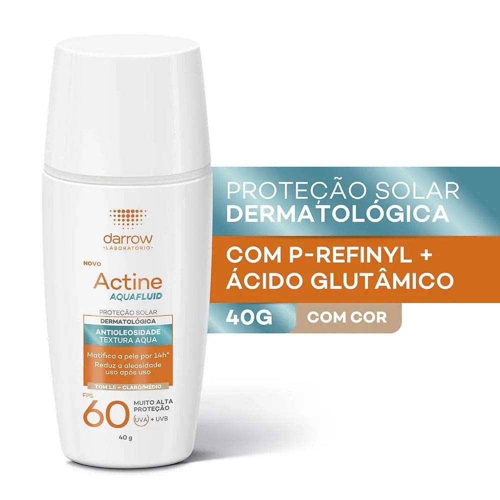 Darrow Protetor Solar Facial Com Cor - Actine Aquafluid FPS
