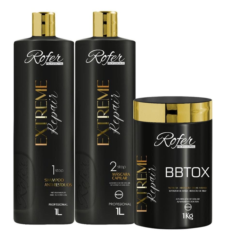 Kit Progressiva + Botox Extreme Repair Blond Rofer 3x1L