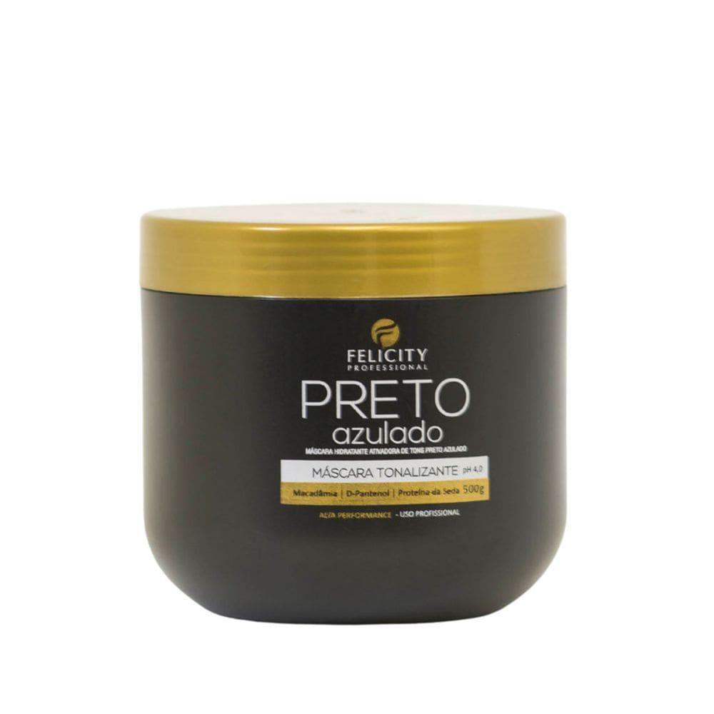 Mascara Tonalizante Preto Azulado FelicityProfessional 500Gr