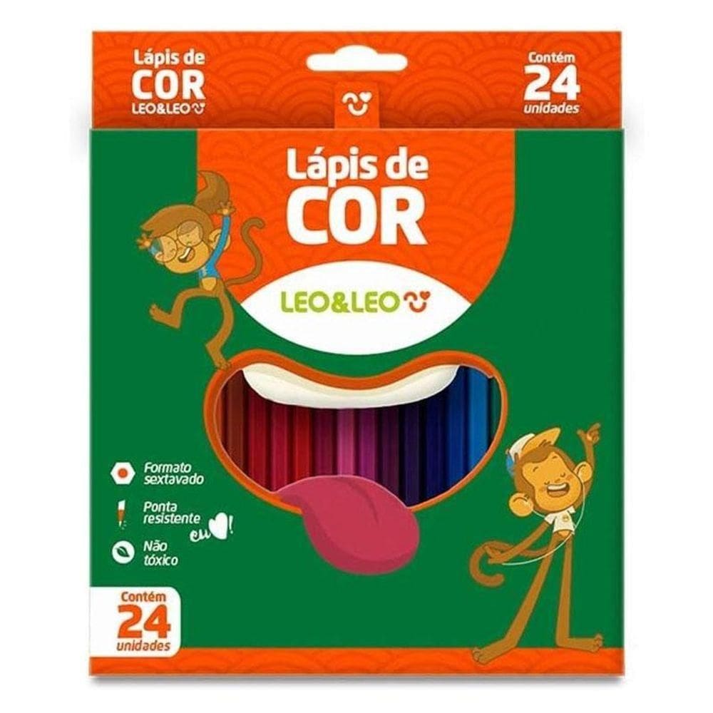 Lápis De Cor Sextavado 4449 24 Cores - Leo&leo