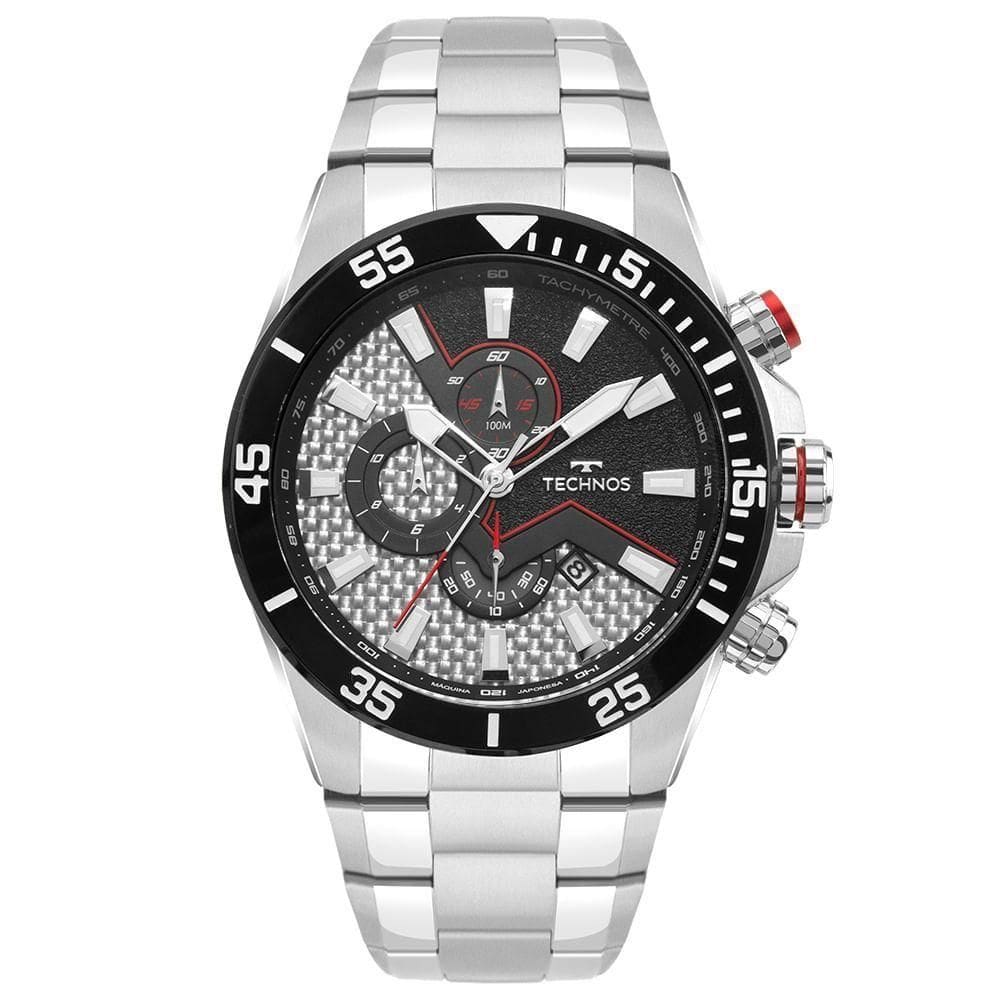 Relógio Technos Masculino Carbon Prata - Os1abu/1c
