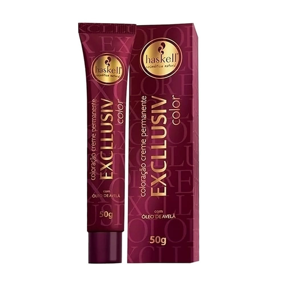 Tintura Creme Haskell Excllusiv Color Louro Médio Acinzentado 7.1 50g