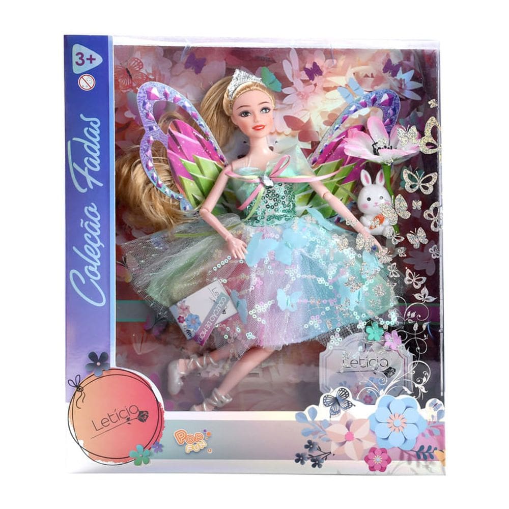 Boneca Leticia Colecao Fada - Vestido Rosa TERRACO
