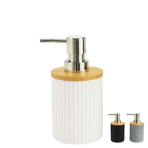 Porta Sabonete Liquido de Bancada Para Banheiro 16x7cm Branco Rio Home