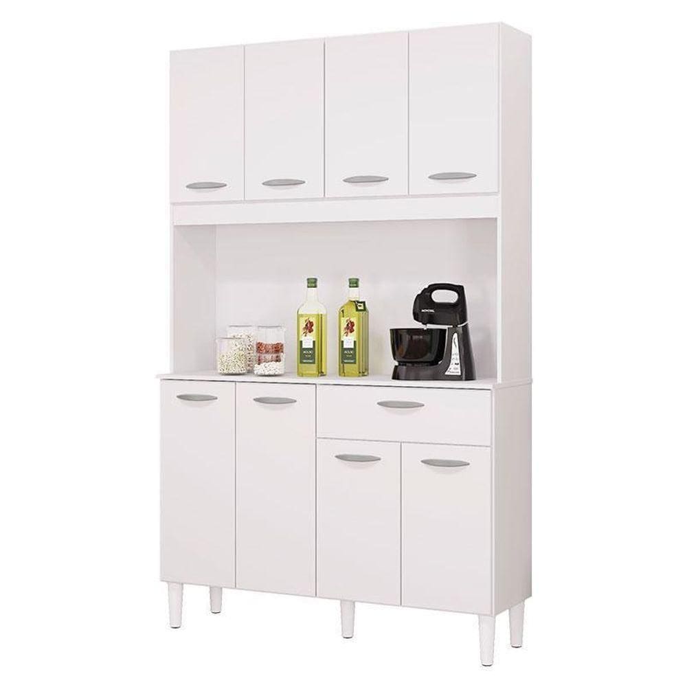 Cozinha Kit Cassia 8 Portas Branco - Poquema