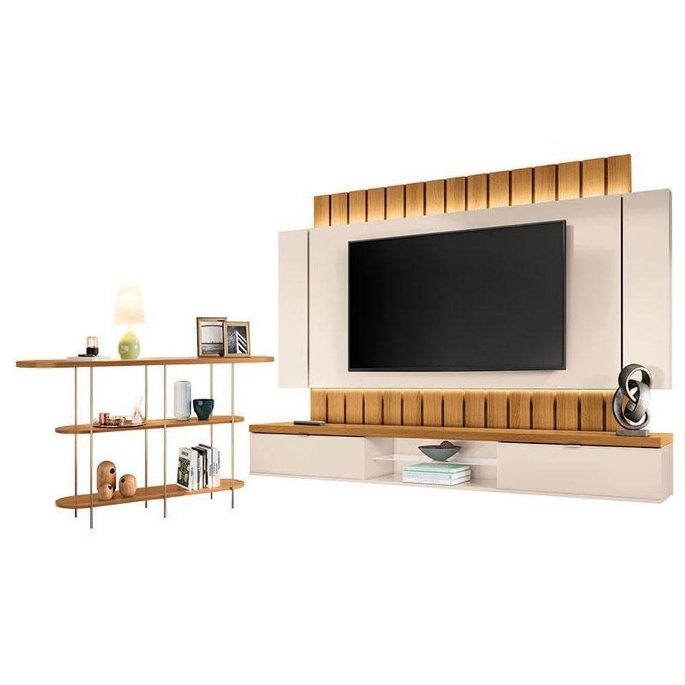 Home Suspenso Illusion Cinamomo Off White E Aparador Infinity Cinamomo- Hb Móveis
