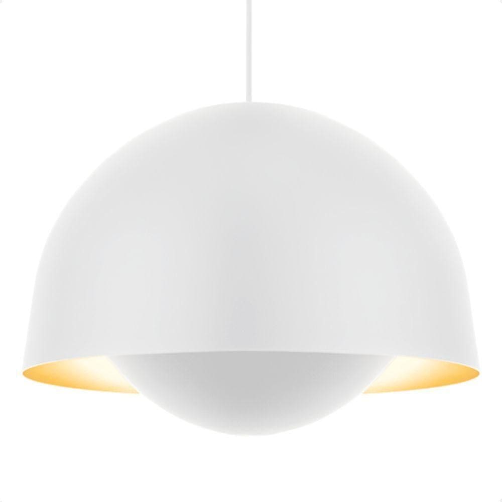 Lustre Pendente Blumenau Ergo Minimalista E27 Bivolt Branco