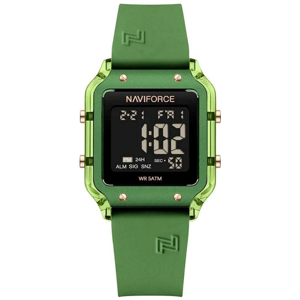 Relógio Feminino Esportivo Multifuncional Digital 5atm A Prova D´agua Verde