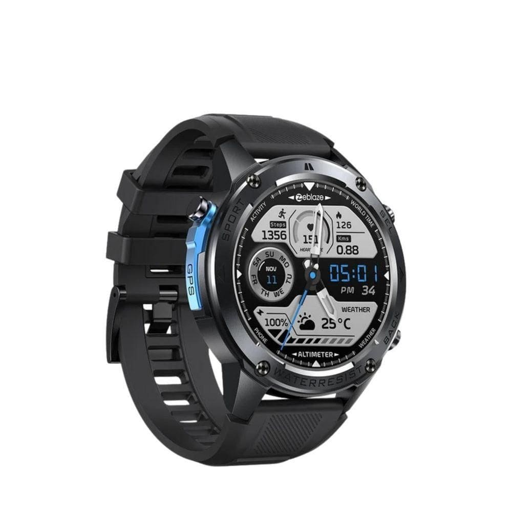 Novo Zeblaze Stratos 2 Ultra Gps Relógio Inteligente Bússola Embutida Altímetro Preto