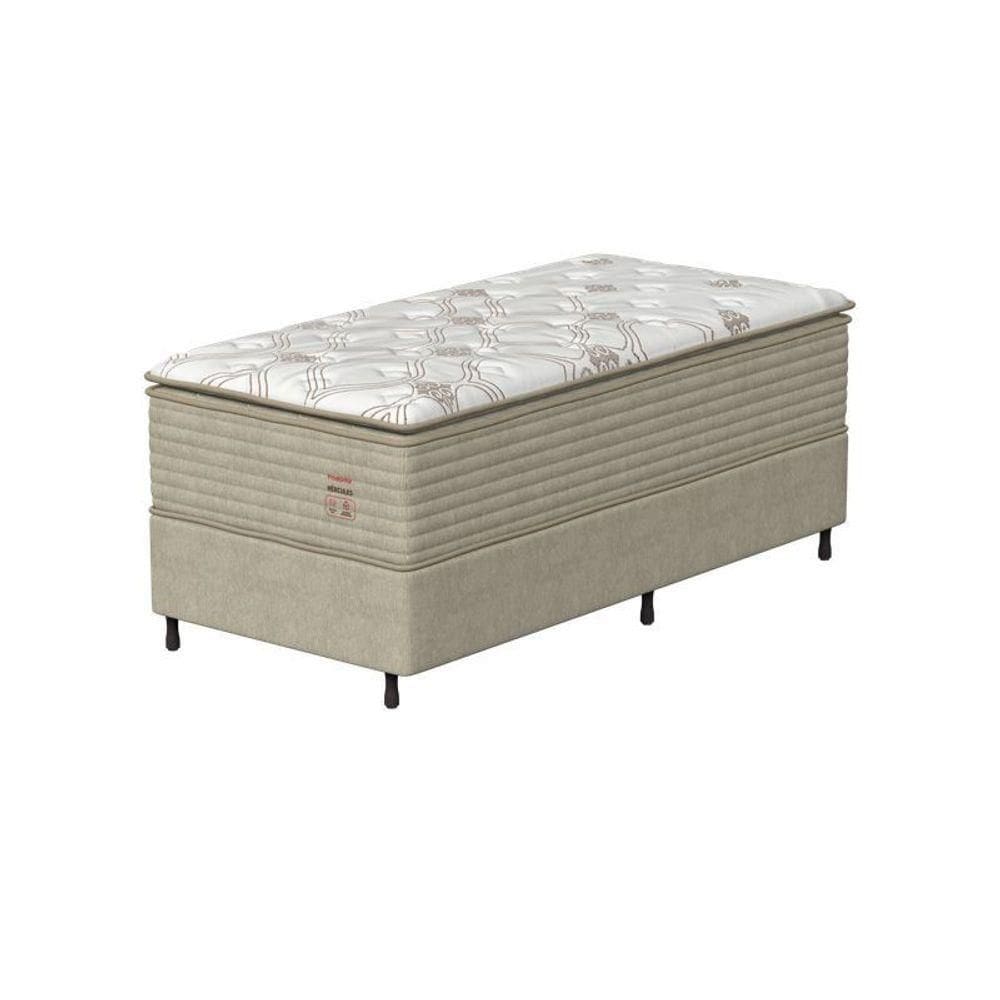 Conjunto Box Solteiro Mola Prodormir Hercules New Marrom