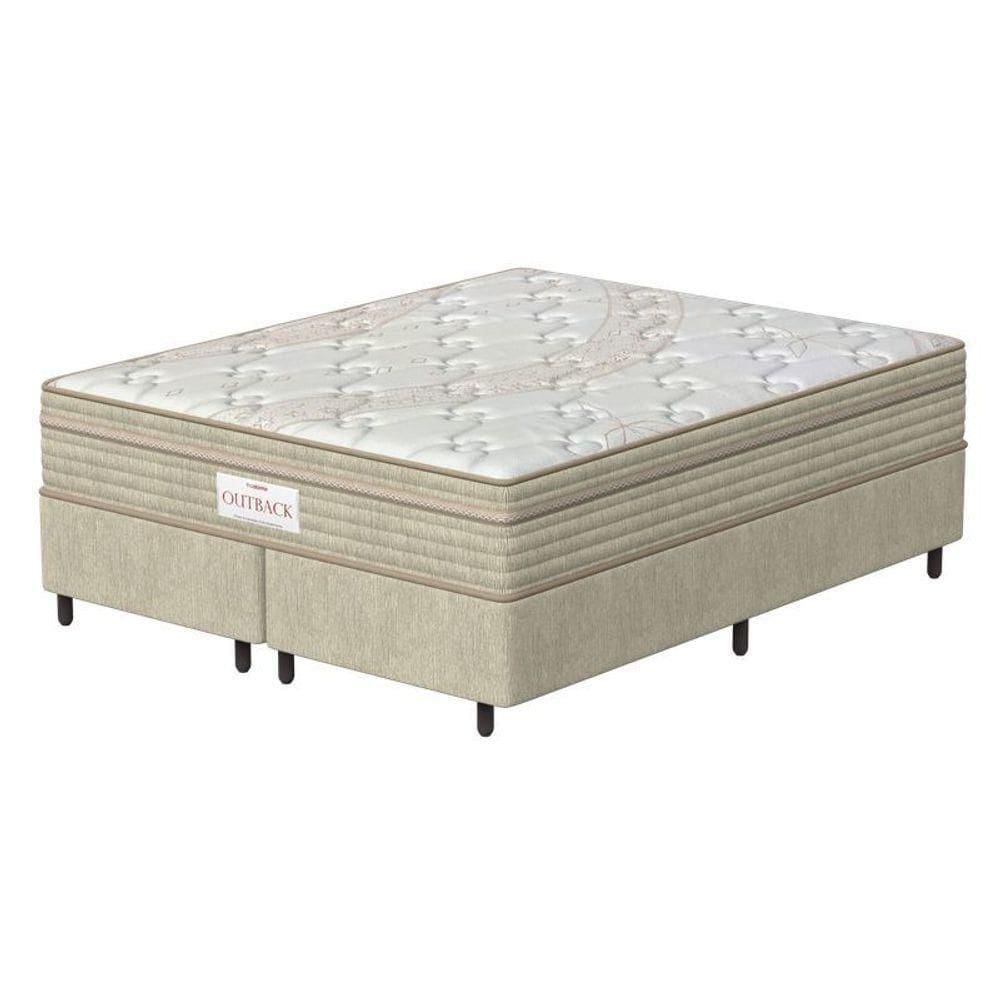 Conjunto Box Queen Mola Ensacada Prodormir New Bege