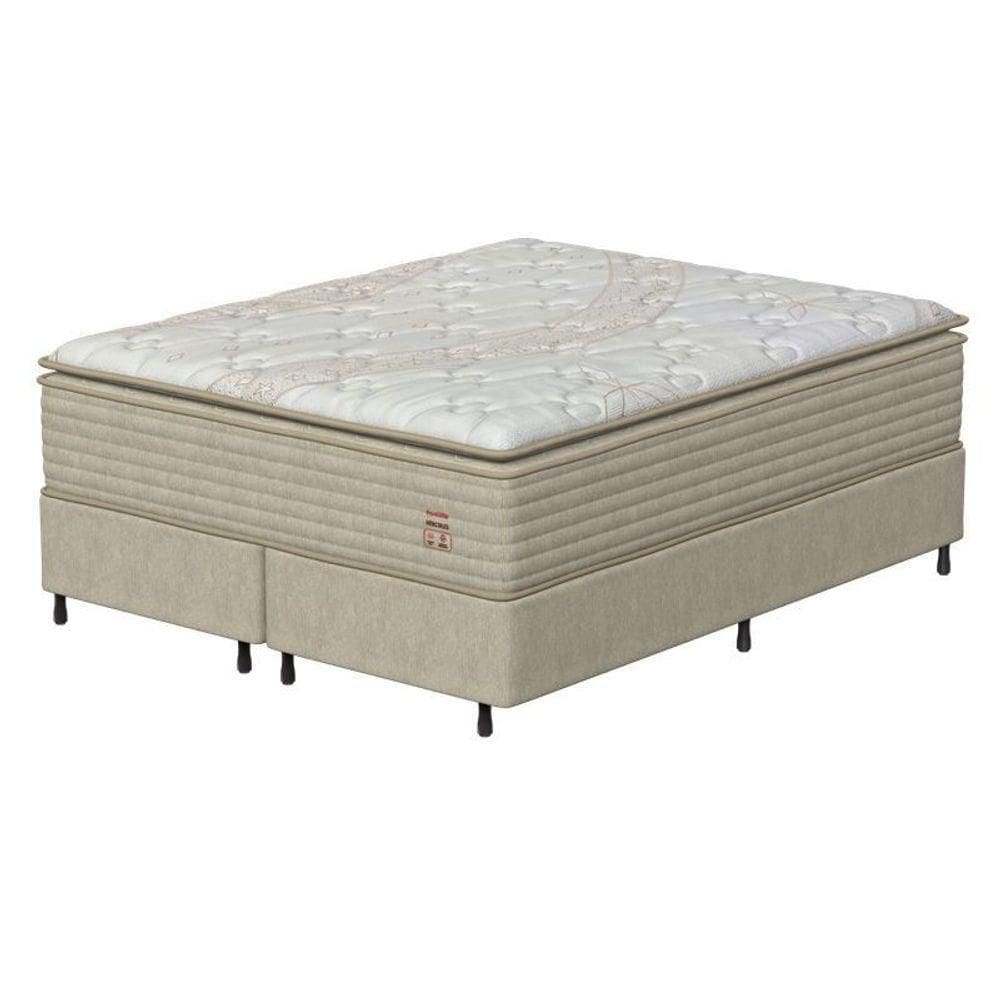 Conjunto Box Queen Mola Prodormir Hercules New Bege