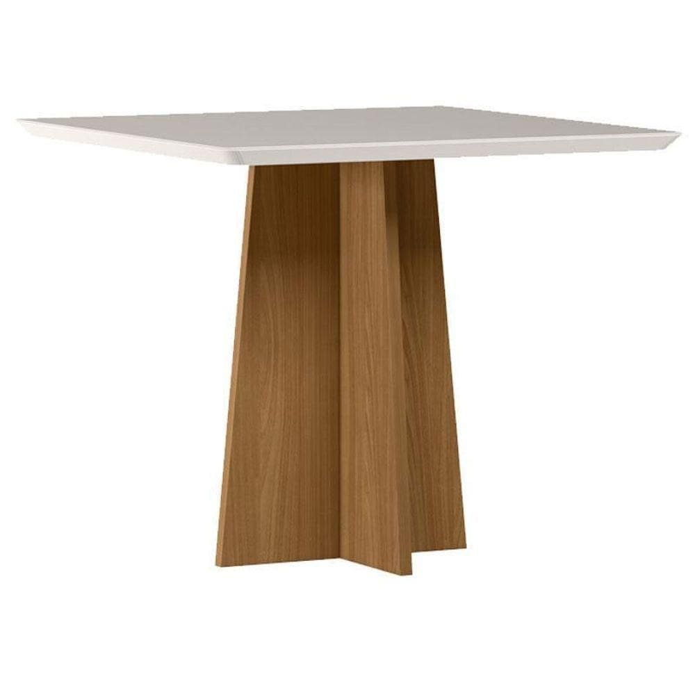 Mesa De Jantar Anitta 90x90 Cm Com Vidro Ype Off White – New Ceval