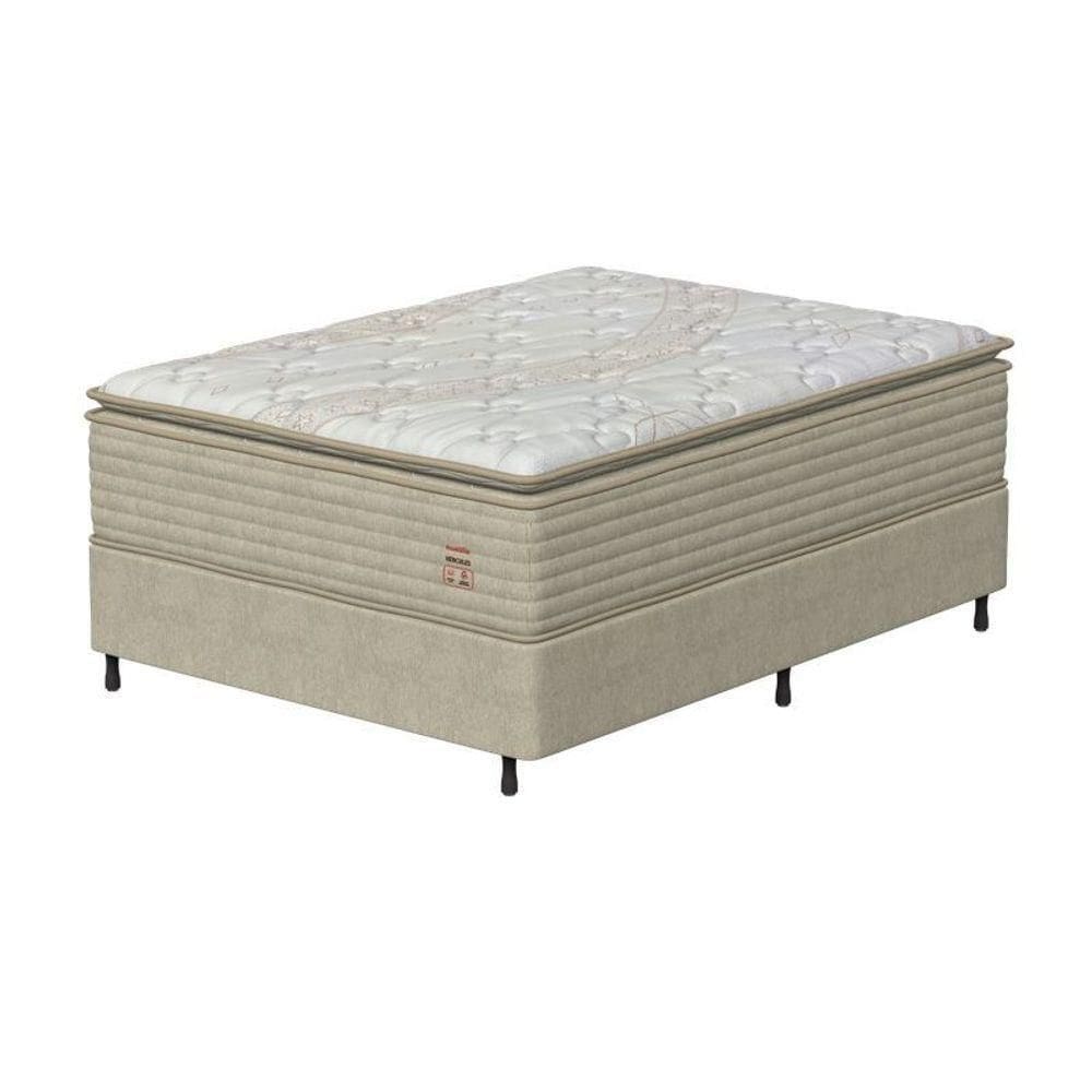 Conjunto Box Viúva Mola Prodormir Hercules New Bege