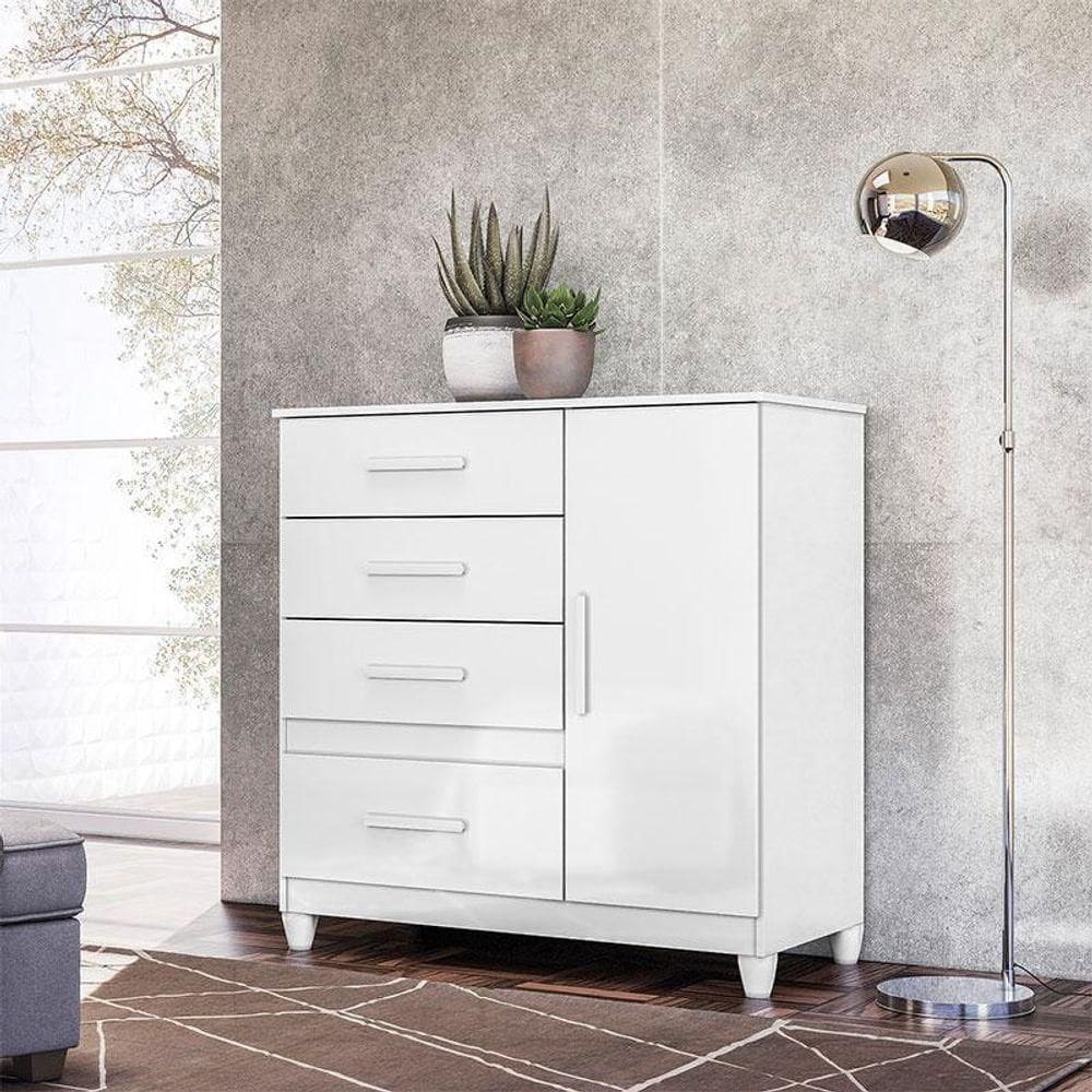Cômoda Sapateira Infantil Ambiente Vênus Branco Com Pés - Moval