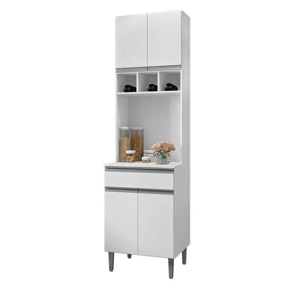 Armário Paneleiro Duplo Andréia Branco Brilho - Ajl