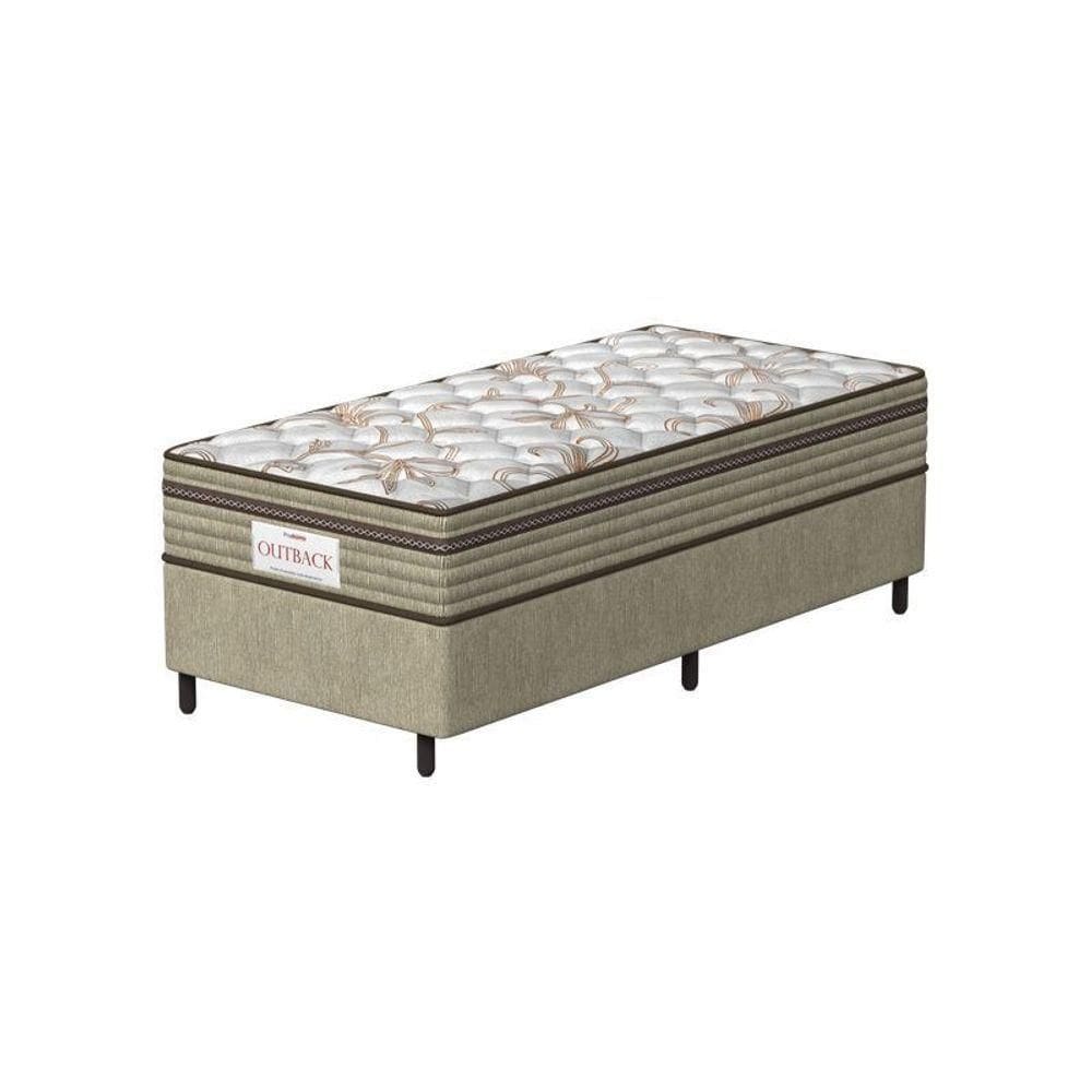 Conjunto Box Solteiro Mola Ensacada Prodormir New Marrom