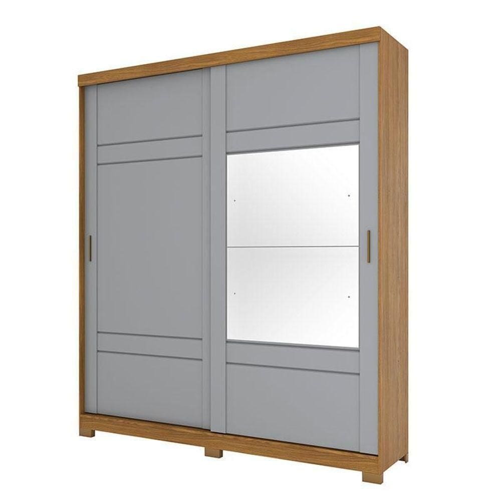 Guarda Roupa Casal Verg Nature Cinza - Henn