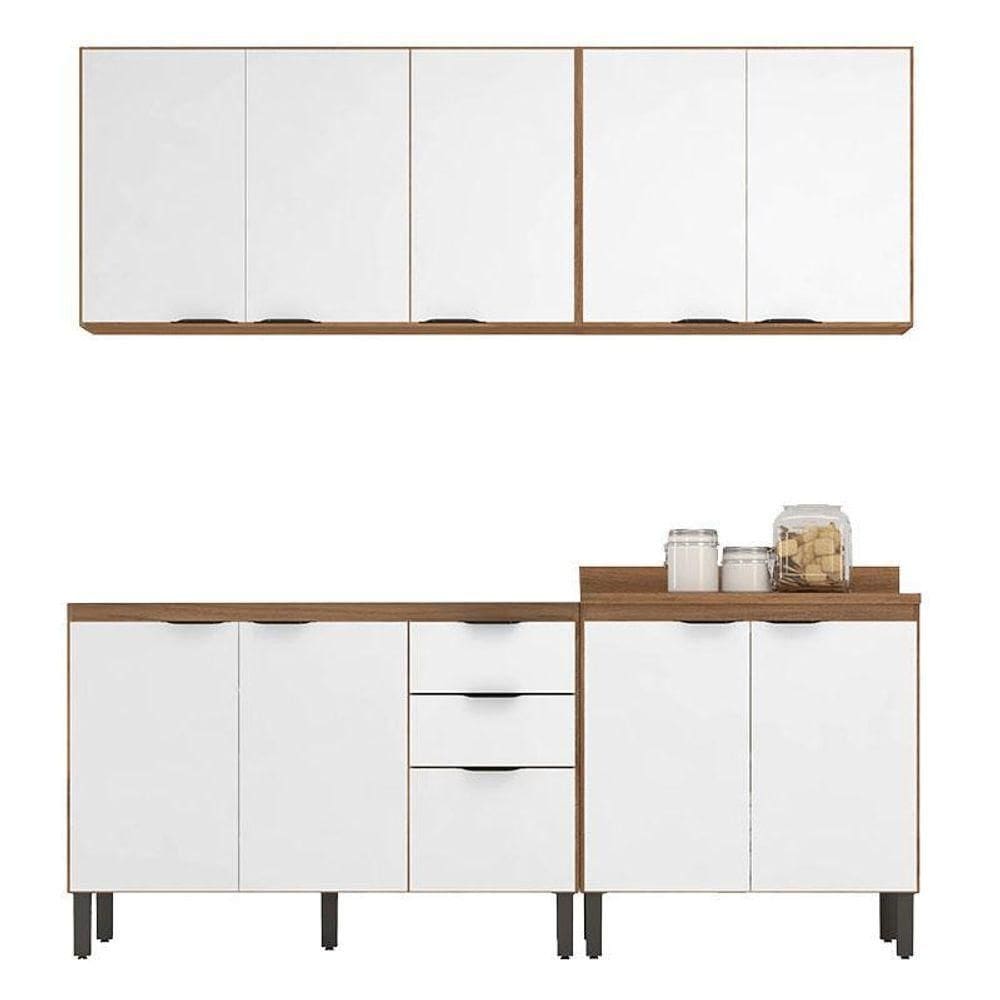 Cozinha Modulada Firenze Fi0008 Amêndola Branco - Demóbile