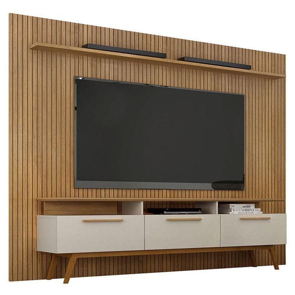 Home Suspenso Curitiba Com Rack Bancada Cinamomo Off White - Valdemóveis