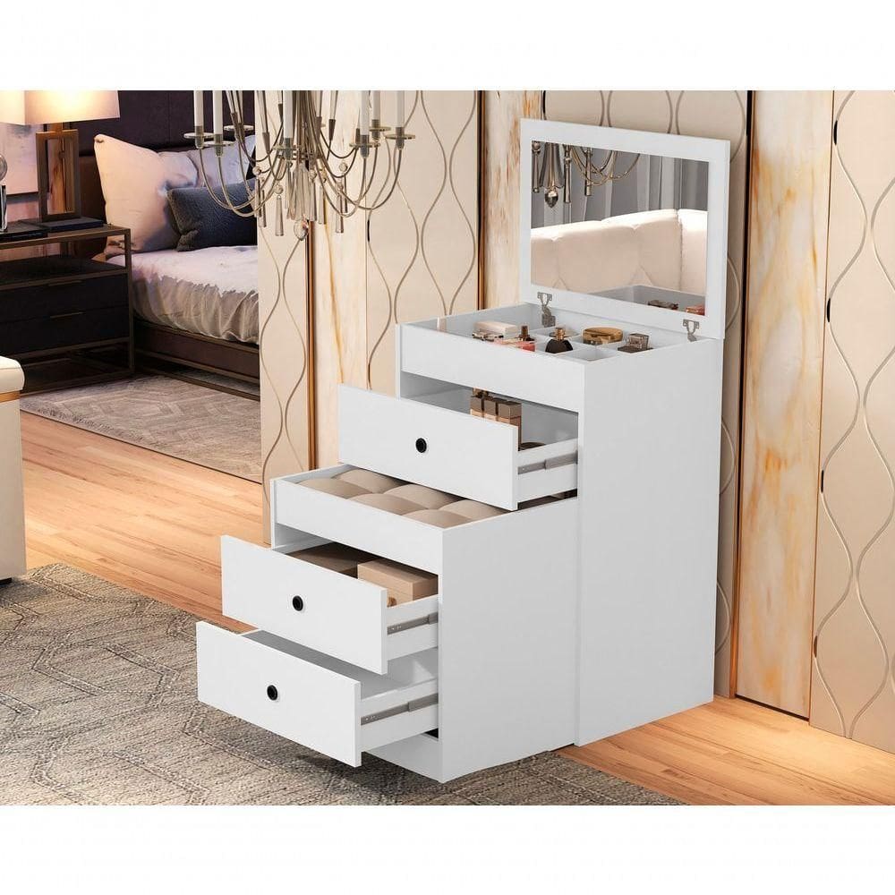 Penteadeira Olivia Com Banqueta Inclusa – Organização Com Charme E Estilo