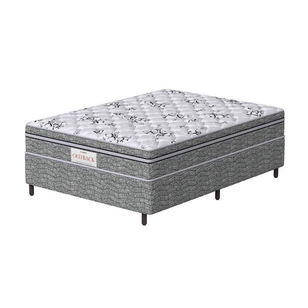 Conjunto Box Casal Mola Ensacada Prodormir New Cinza