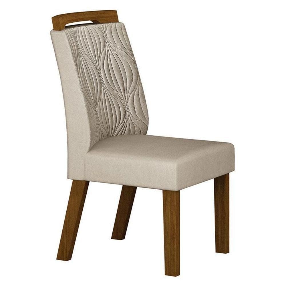 Cadeira Para Mesa De Jantar Ilhéus Mdf Joli Palha – Leifer Móveis
