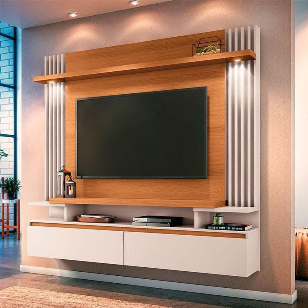 Painel Para Home Suspenso Ambiente Cosmo Cinamomo Off White – Hb Móveis