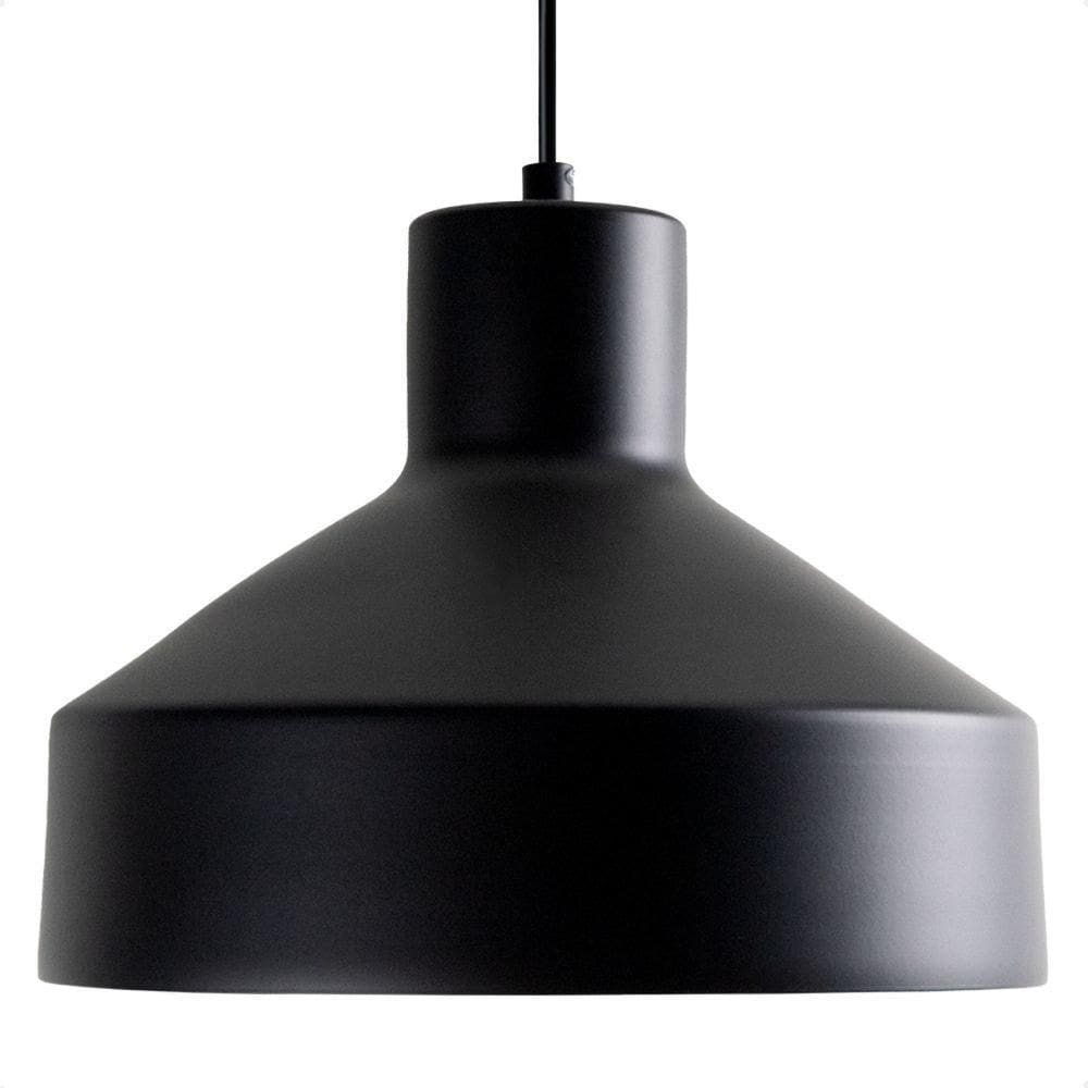 Lustre Pendente Blumenau Liza Minimalista E27 Bivolt Preto Com Dourado