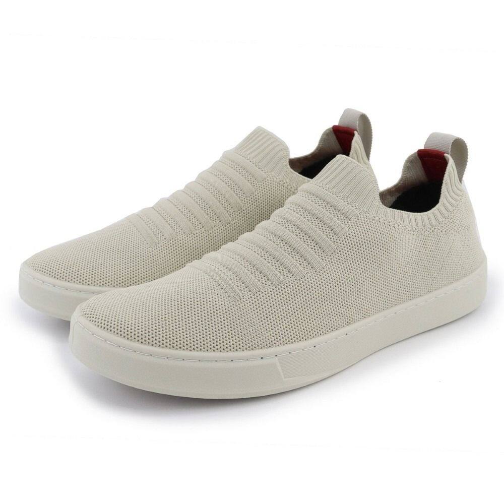 Tenis Calce Facil Knit Meia Tecido Masculino Leve Casual Sola Reta de Borracha Moderno Resistente