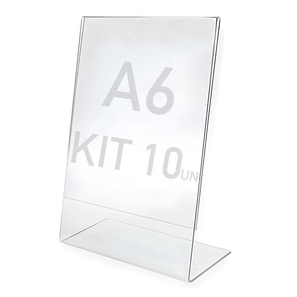 10 Displays L Expositor Qr Code 10x15 Cm Ps Acrílico Kit