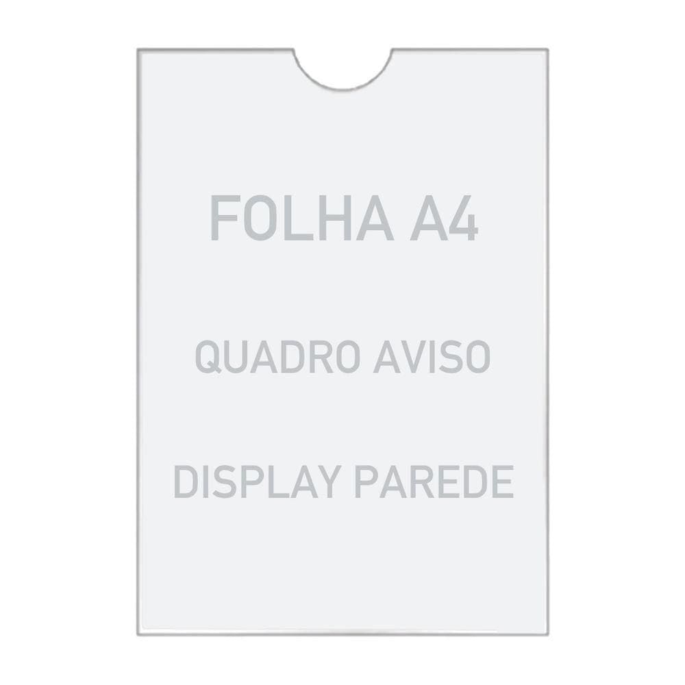 Quadro De Aviso A4 Display De Parede Acrílico Ps Cristal
