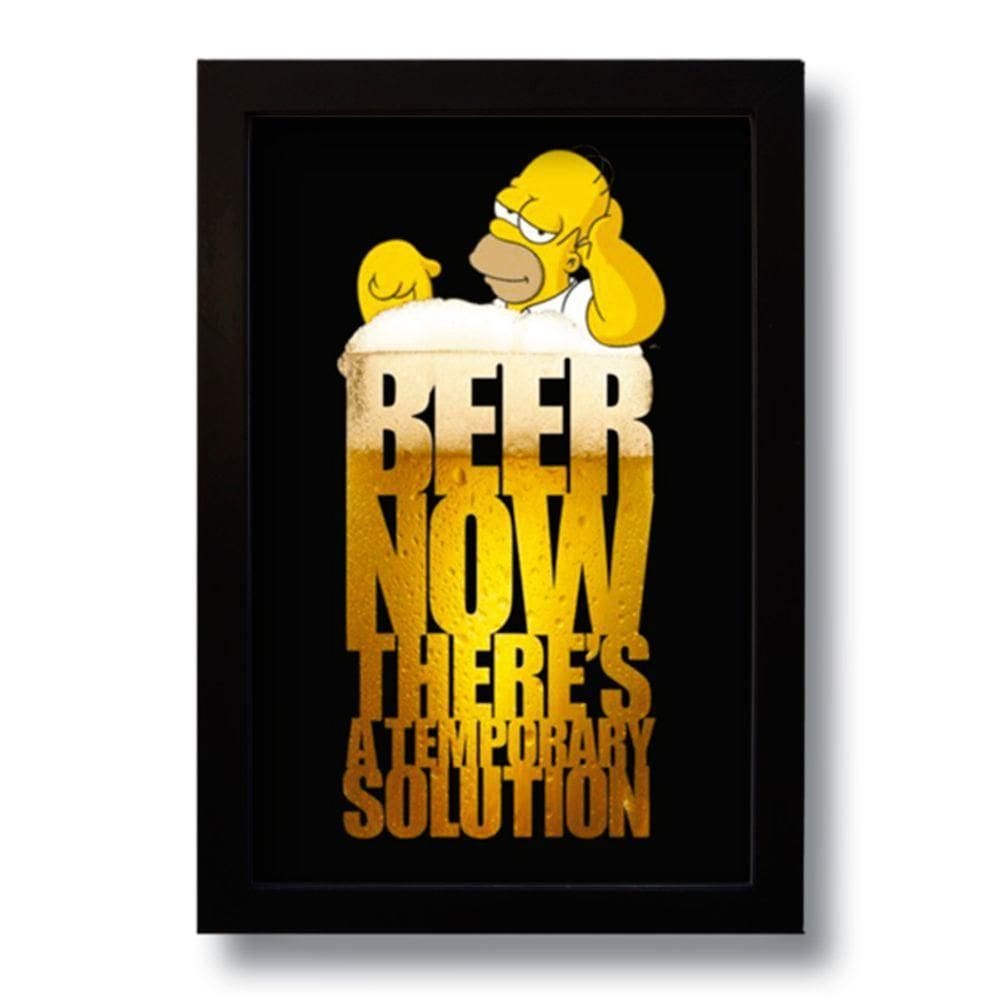 Quadro Decorativo Simpson Beer 33x43 Cm