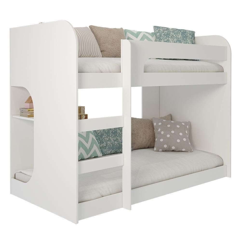 Beliche Montessoriana Ema Branco Com Proteção E Colchões Supreme D33 - Permóbili Baby Branco
