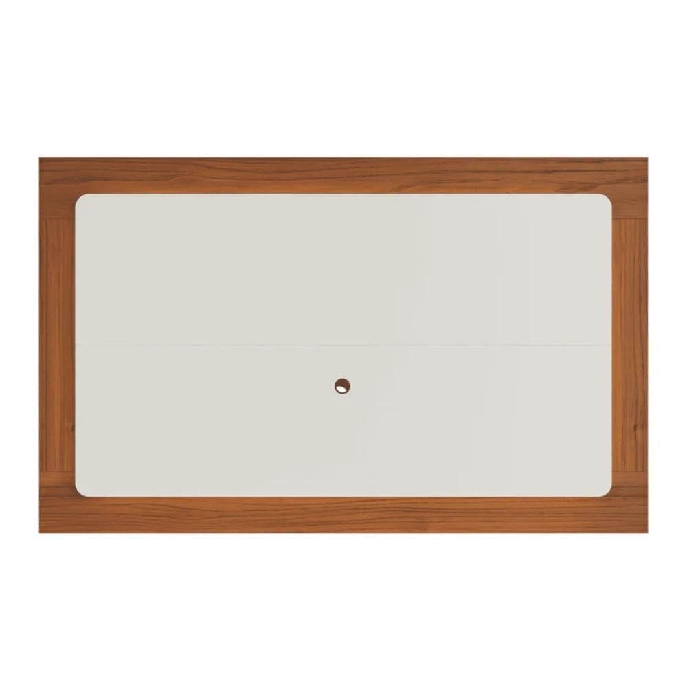 Painel Para Até 75 Polegadas Off White E Freijó 180cm